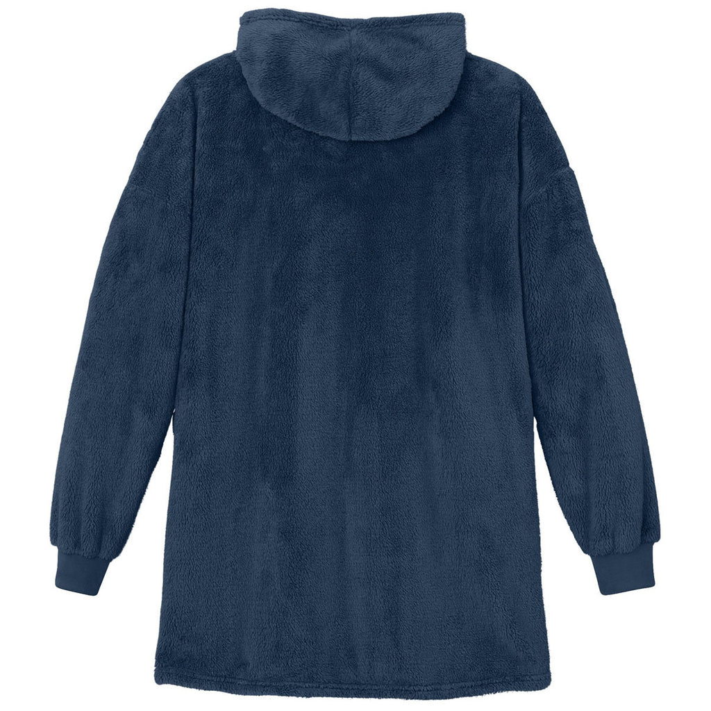 Port Authority River Blue Navy Plush Poncho
