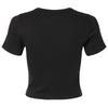 American Apparel Women's Black Baby Rib Cropped Tee