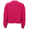 Boxercraft Women's Cosmic Pink Ribbed Knit Cropped Boxy Crew