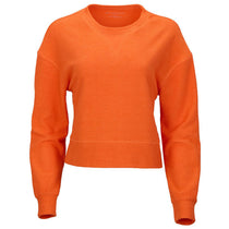 Boxercraft Women's Orange Ribbed Knit Cropped Boxy Crew