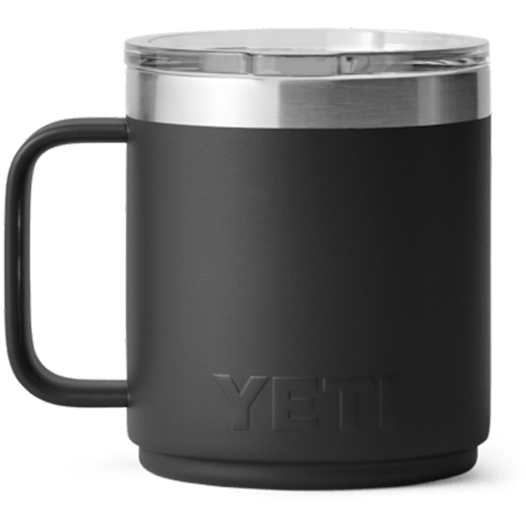 YETI Black Rambler 10 oz Stackable Mug with Durasip Ceramic Lining