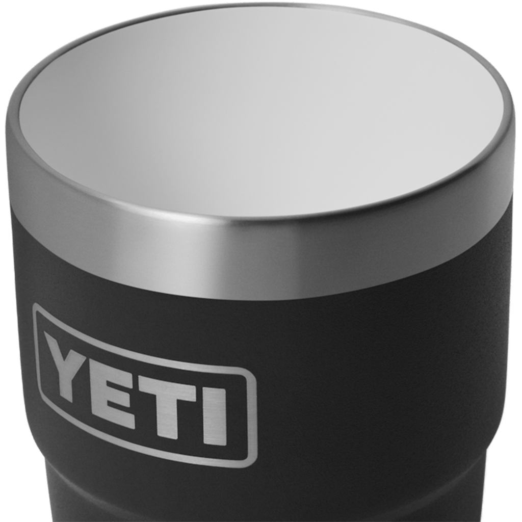 YETI Black Rambler 8 oz Stackable Cup with Durasip Ceramic Lining