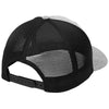 Port Authority Heather Silver/BlackFlexfit 110 Mesh Cap