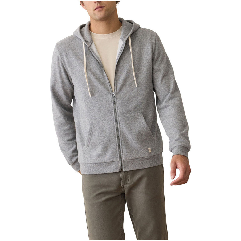 Marine Layer Men's Heather Grey Cloud 9 Fleece Full Zip Hoodie