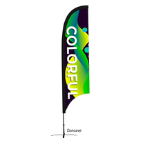 Hit Custom Small 9' Custom Feather Flag - Concave