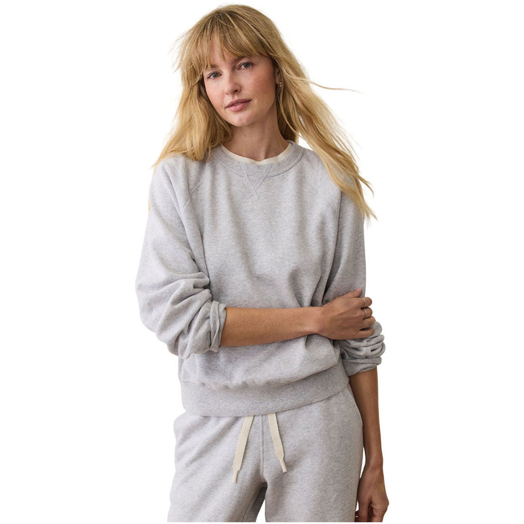 Marine Layer Women's Heather Grey Cloud 9 Fleece Sweatshirt
