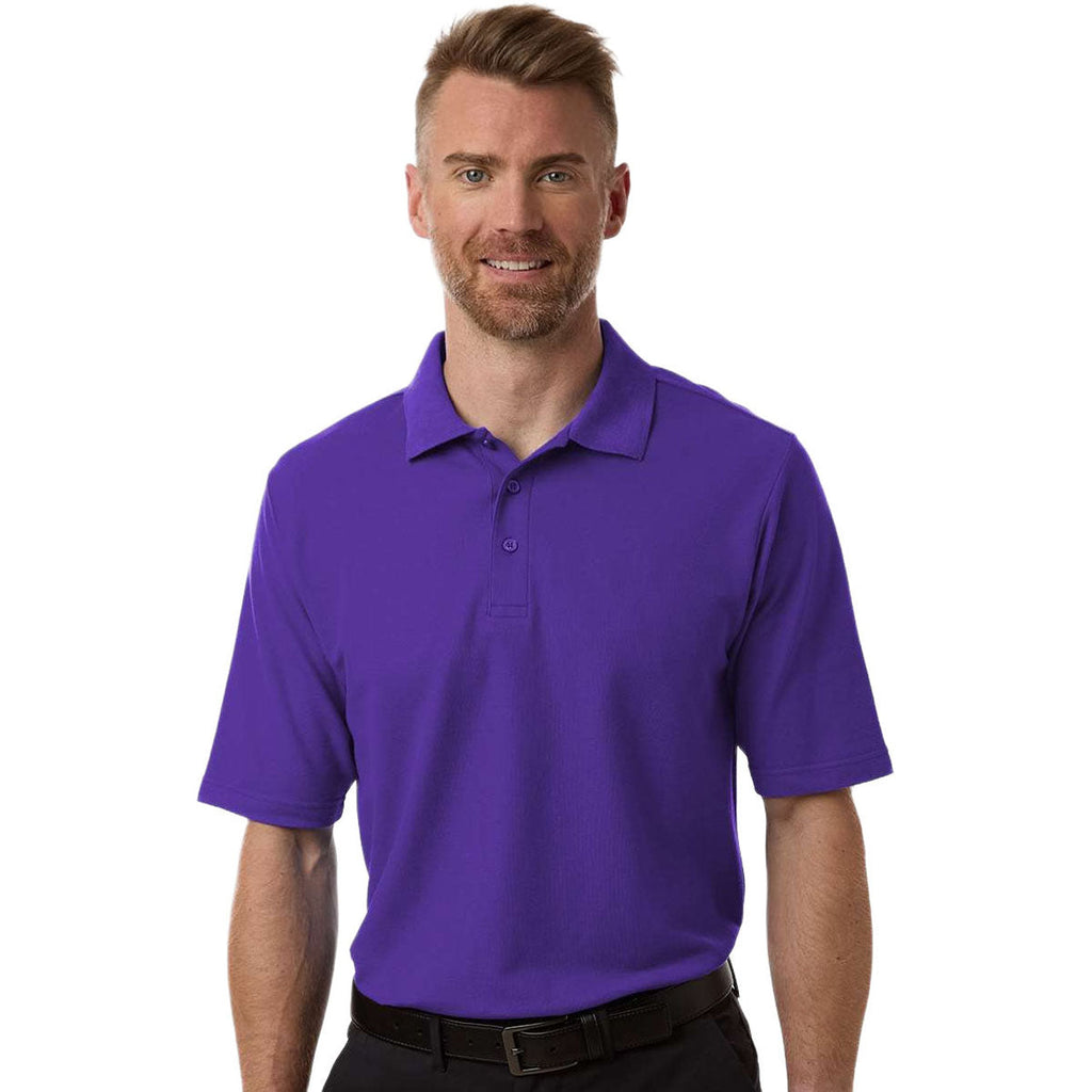 Core 365 Men's Campus Purple Resolve CVC Performance Pique Polo