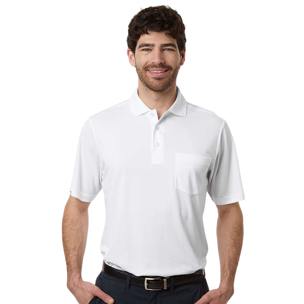 Core 365 Men's White Nova Performance Pique Pocket Polo