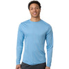 Core 365 Unisex Columbia Blue Capital Long Sleeve Performance T-Shirt