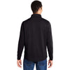 Core 365 Men's Black/Carbon Market Snag Protect Mesh Colorblock Quarter-Zip Pullover