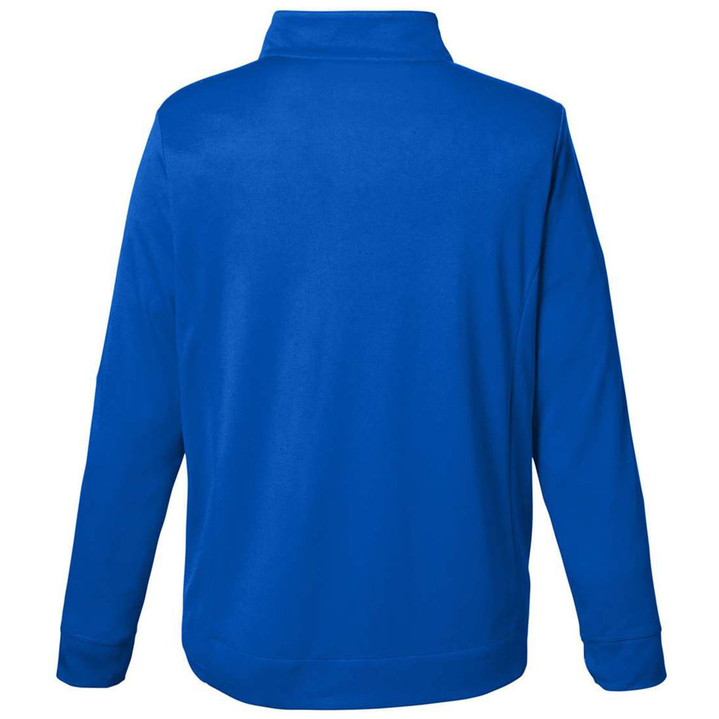 Core 365 Men's True Royal/Carbon Market Snag Protect Mesh Colorblock Quarter-Zip Pullover