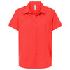 Core 365 Women's Marina Red UltraUVP Shoreline Short Sleeve Staff Shirt