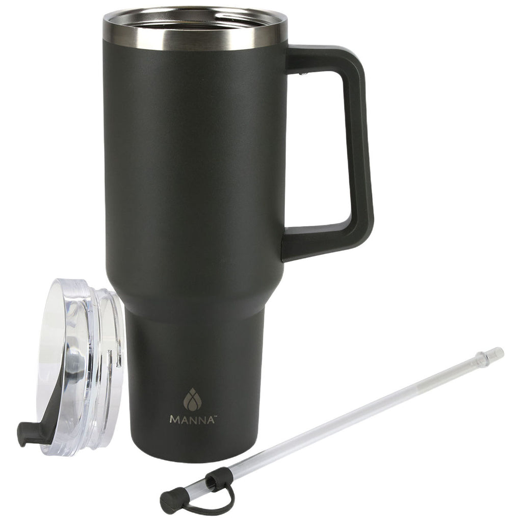 Manna Charcoal Atlas 40 oz. Double Wall Stainless Steel Travel Tumbler