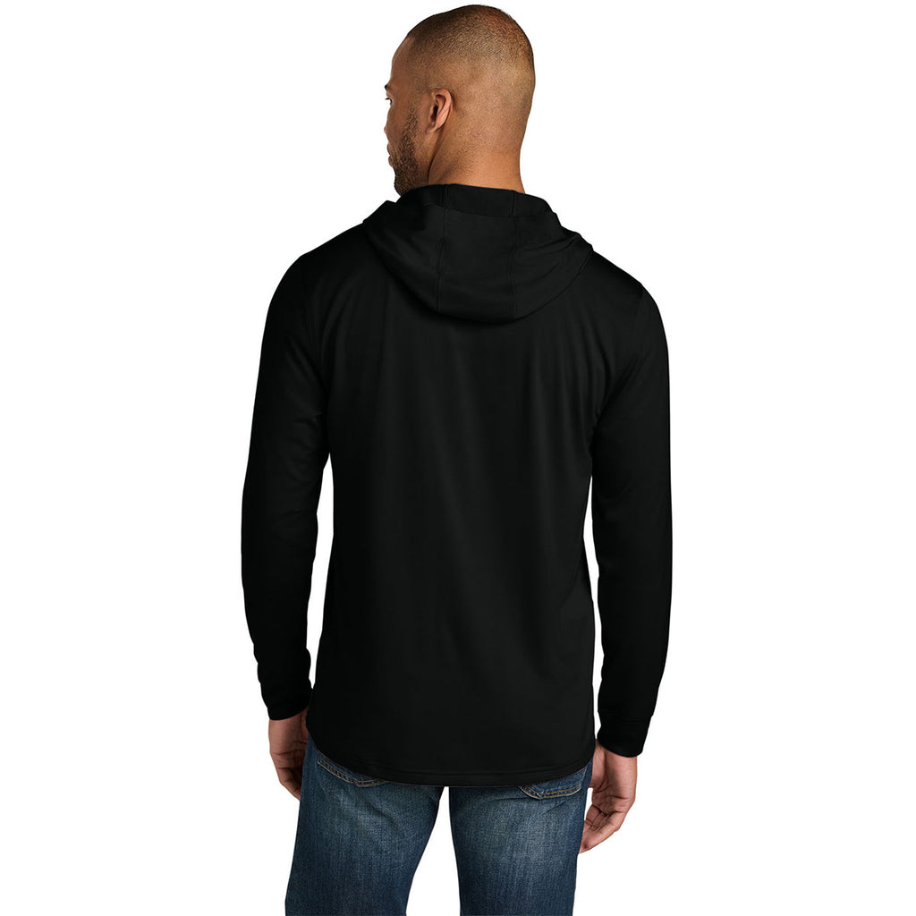 CornerStone Men's Black Workwear Pro Long Sleeve Hooded Tee