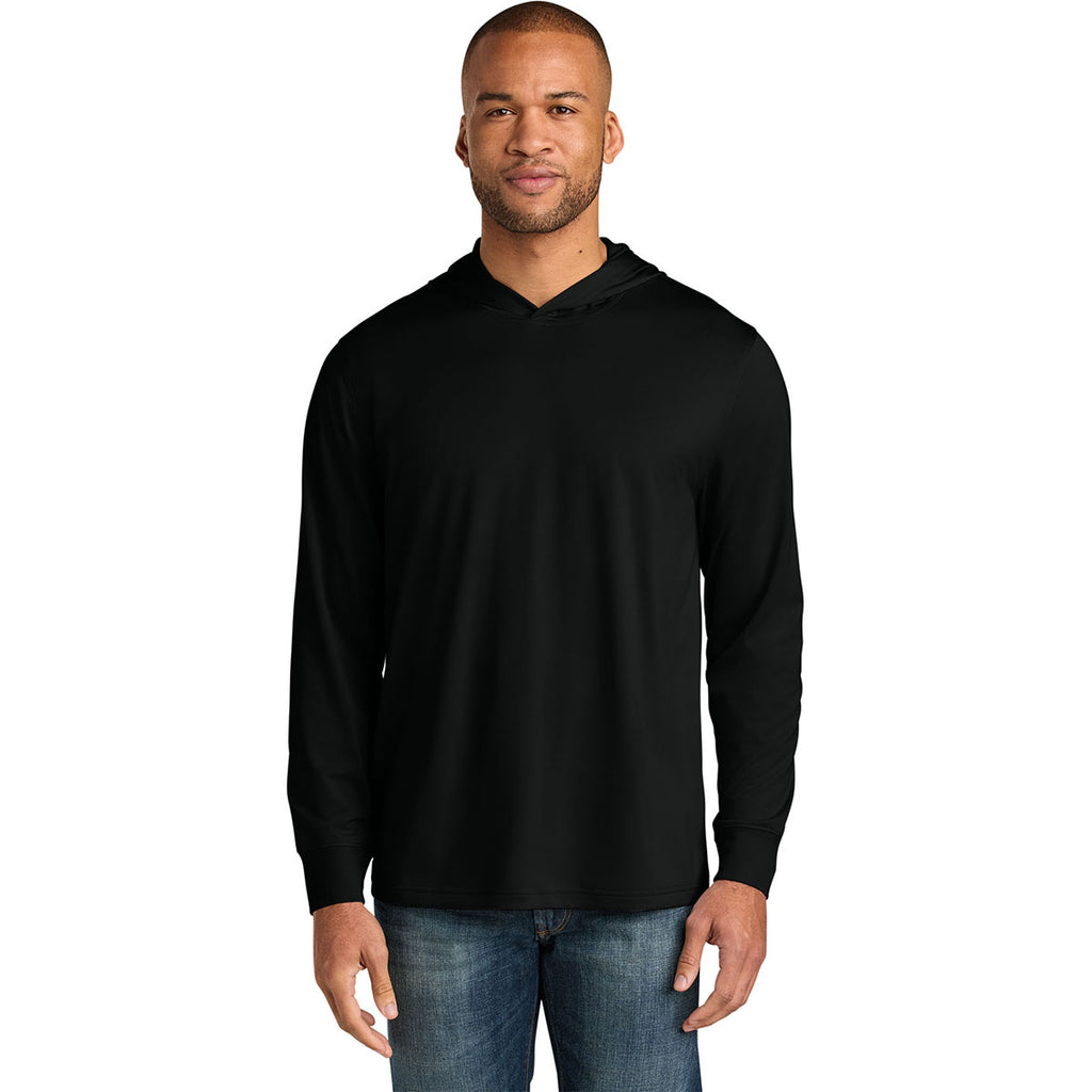 CornerStone Men's Black Workwear Pro Long Sleeve Hooded Tee