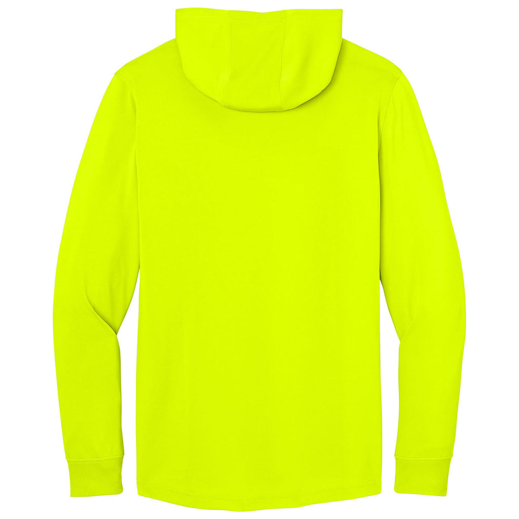 CornerStone Men's Safety Yellow Workwear Pro Long Sleeve Hooded Tee