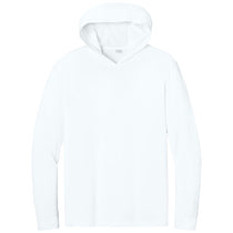 CornerStone Men's White Workwear Pro Long Sleeve Hooded Tee