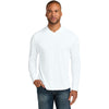 CornerStone Men's White Workwear Pro Long Sleeve Hooded Tee