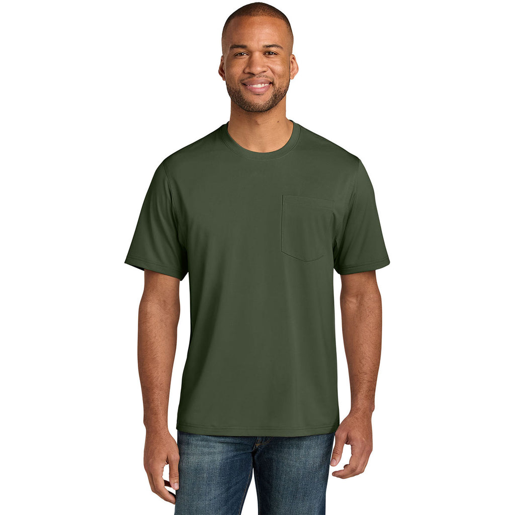 CornerStone Men's Tactical Green Workwear Pro Short Sleeve Pocket Tee