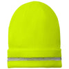 CornerStone Safety Yellow/Reflective Enhanced Visibility Beanie with Reflective Stripe