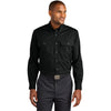 CornerStone Men's Black Long Sleeve Select Ripstop Shirt
