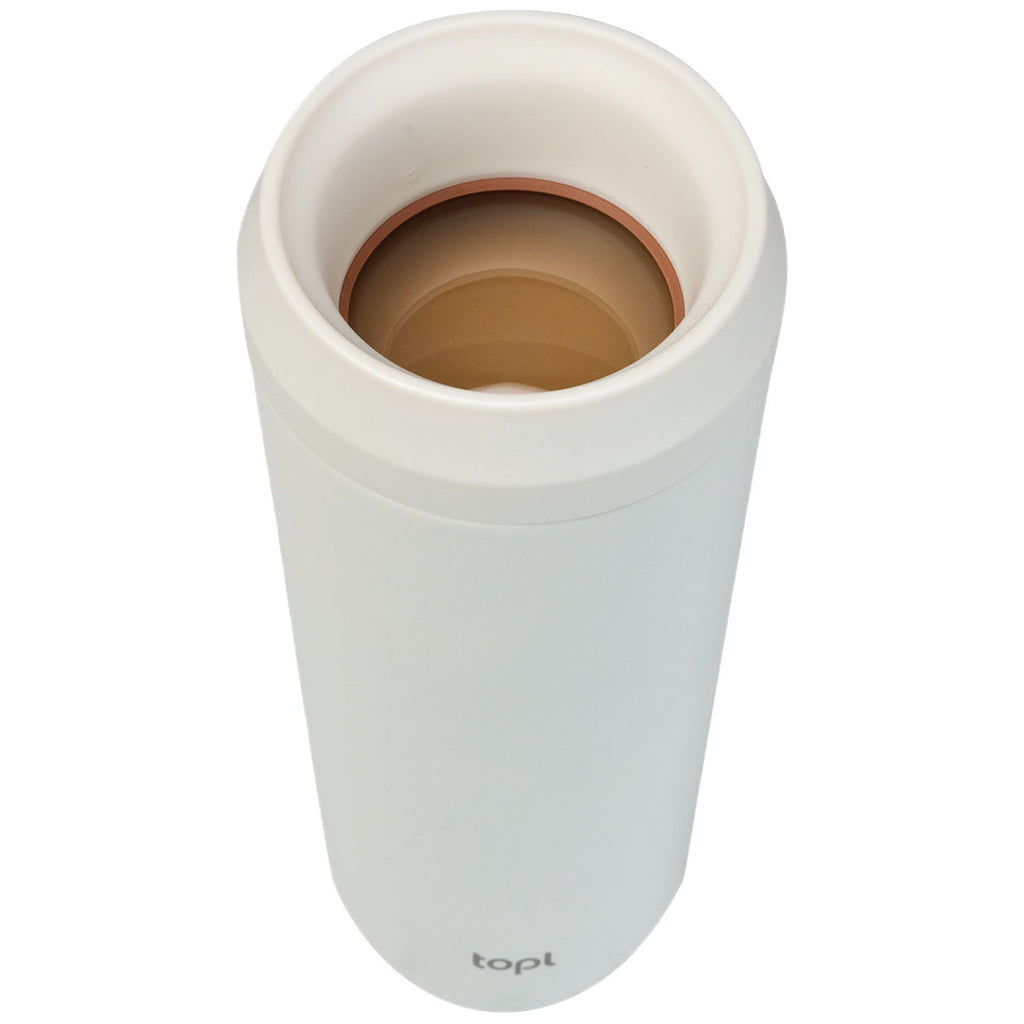 TOPL White 20 oz. Double Wall, Recycled Stainless Steel 360° Tumbler