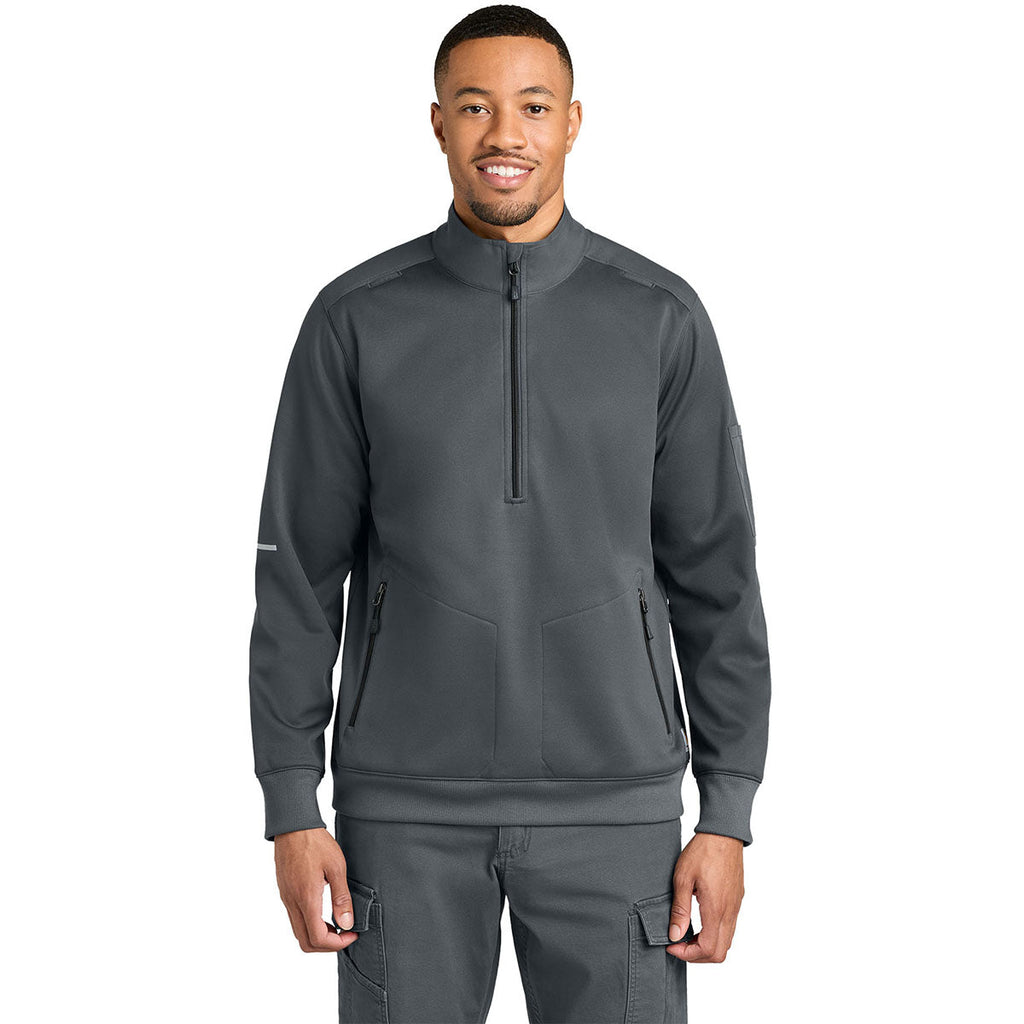 Carhartt Men's Pewter FLD & RSCU 1/2-Zip Mid-Layer