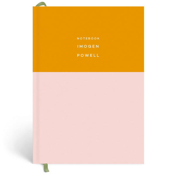 Papier Pink/Mustard Colorblock Lined Notebook