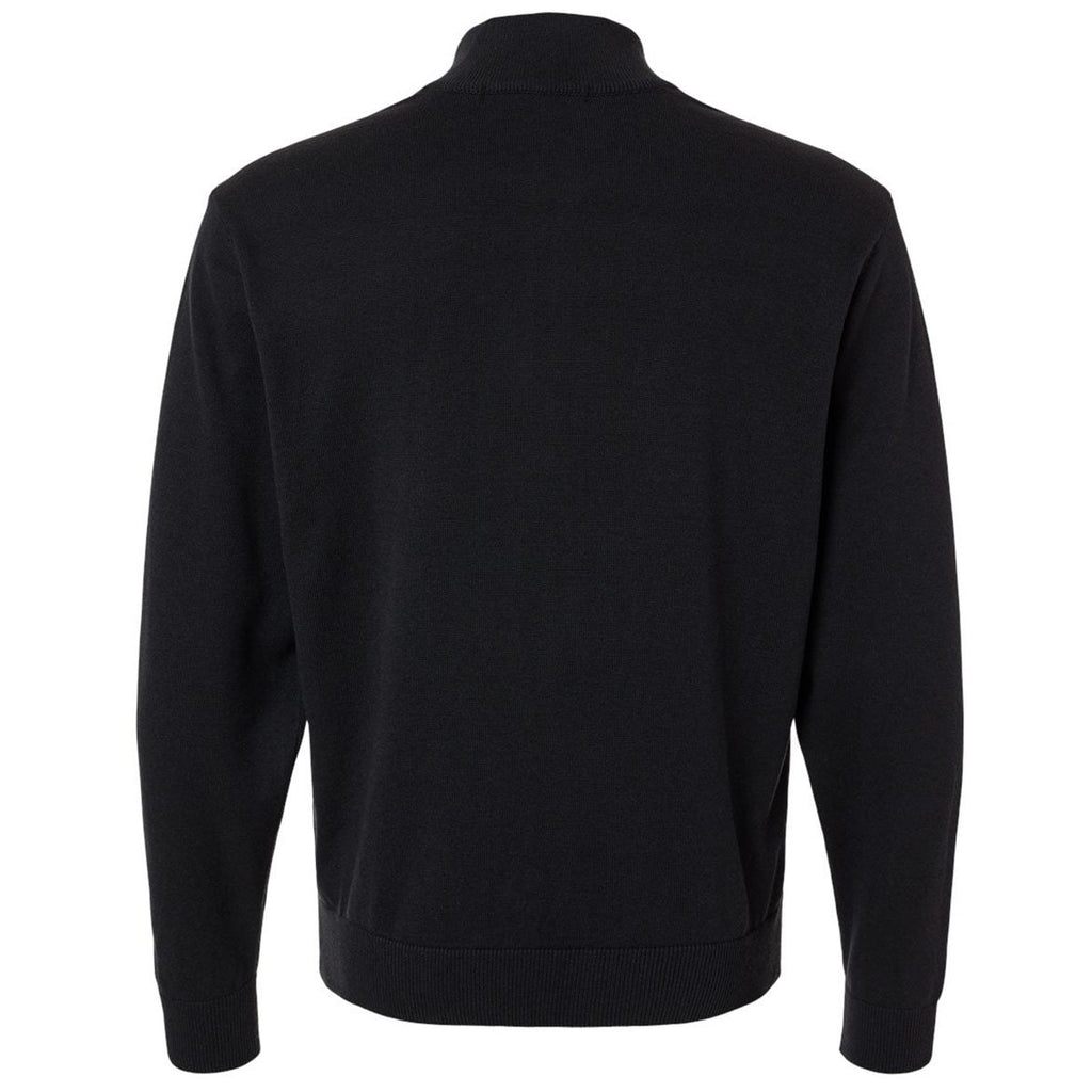 Devon & Jones Men's Black New Classics Quarter-Zip Sweater