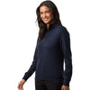 Devon & Jones Women's Navy New Classics Quarter-Zip Sweater