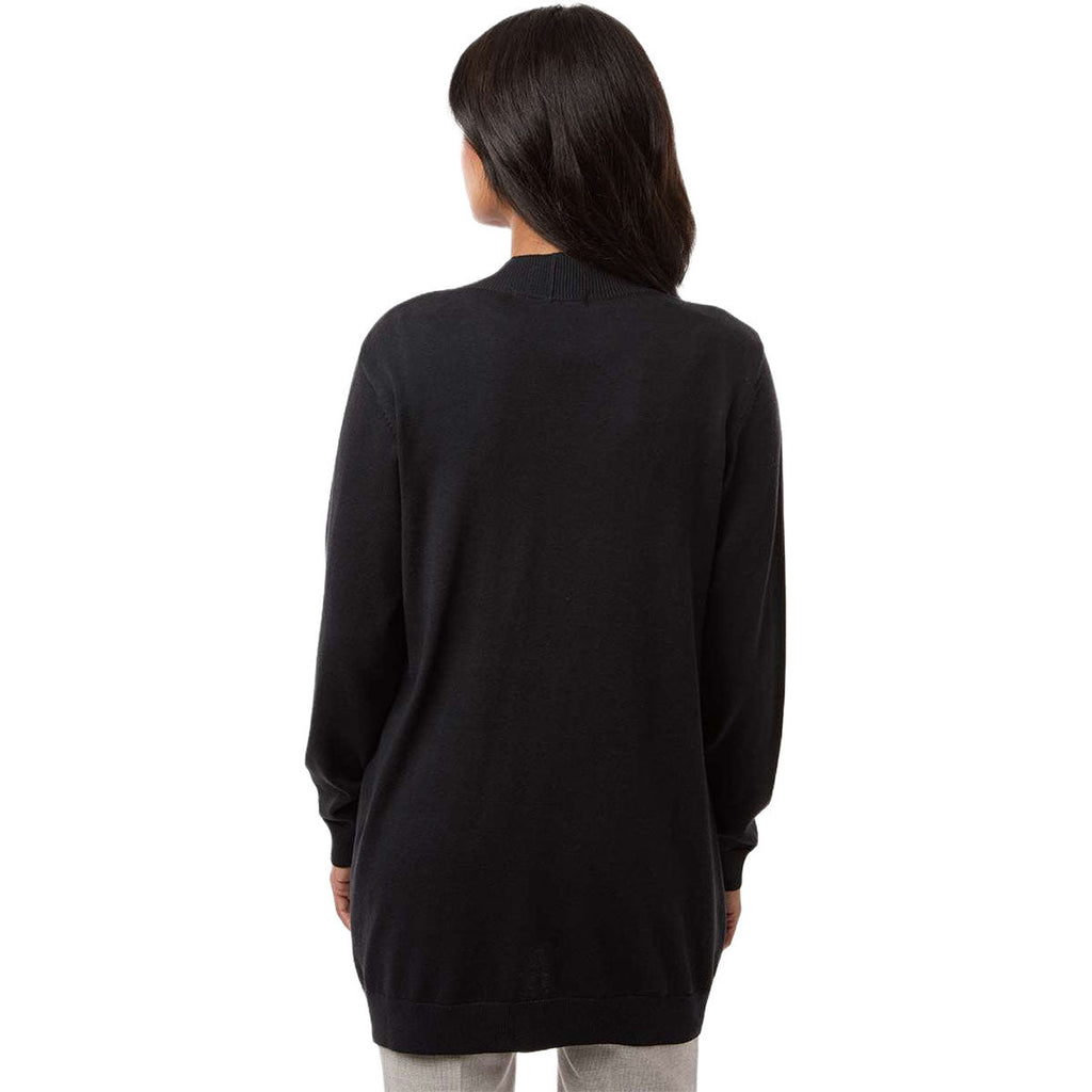 Devon & Jones Women's Black New Classics Open Cardigan Sweater