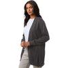 Devon & Jones Women's Graphite New Classics Open Cardigan Sweater