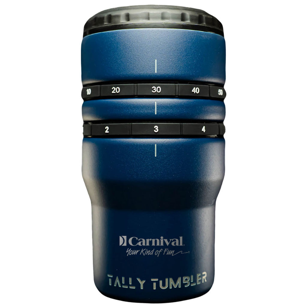 Tally Tumbler Blue 4-in-1 Can Cooler & Scorekeeper 14oz.