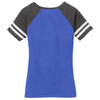 District Women's Heathered True Royal/ Heathered Charcoal Game V-Neck Tee