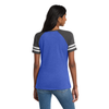 District Women's Heathered True Royal/ Heathered Charcoal Game V-Neck Tee