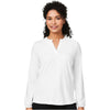 Devon & Jones Women's White Raleigh Half-Placket Knit Top