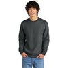 District Men's Heathered Charcoal Perfect Weight Fleece Crew