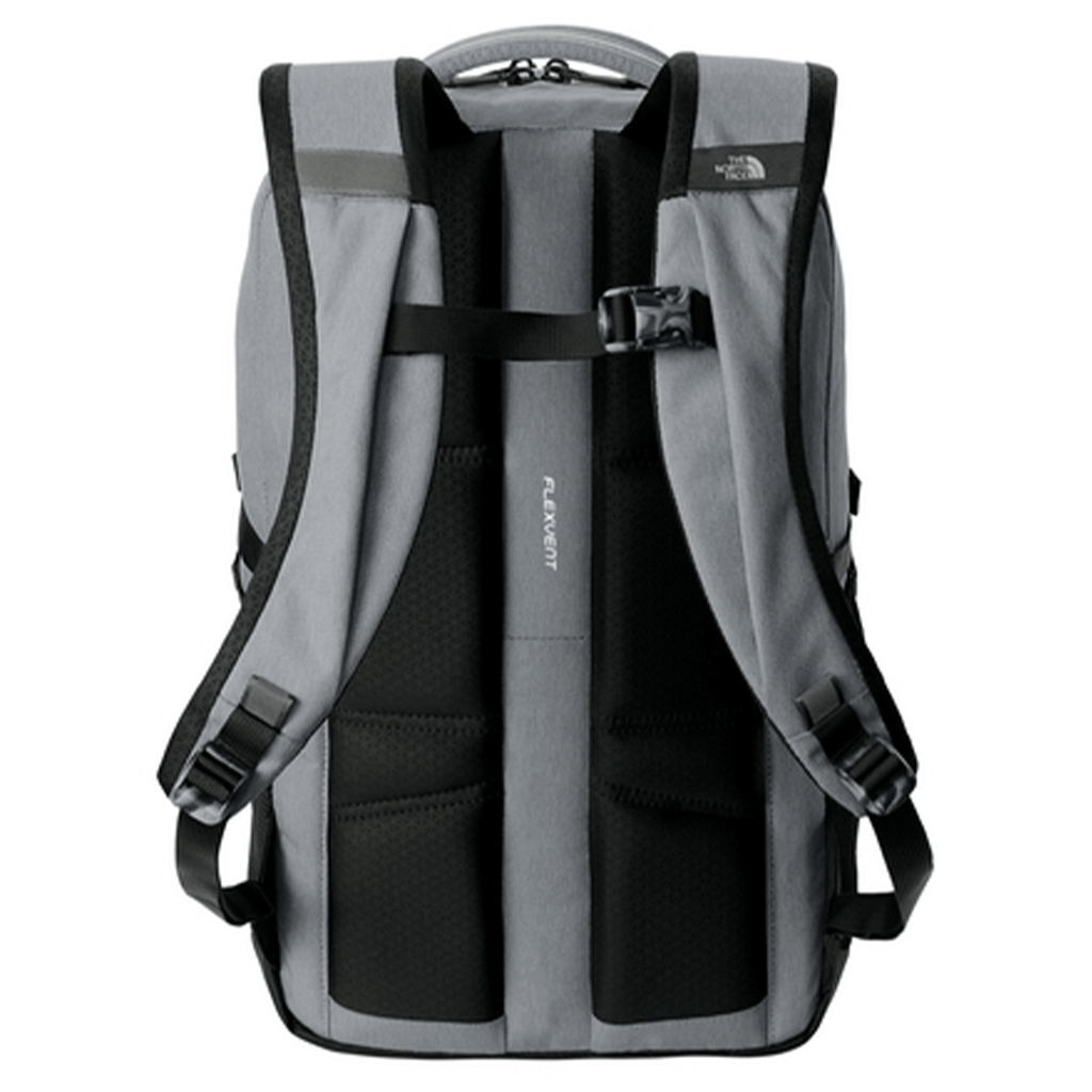 heather gray and metallic silver north face backpack The North Face NF0A52S7 Dyno Backpack, Mid Grey Dark Heather/ TNF Black / OSFA