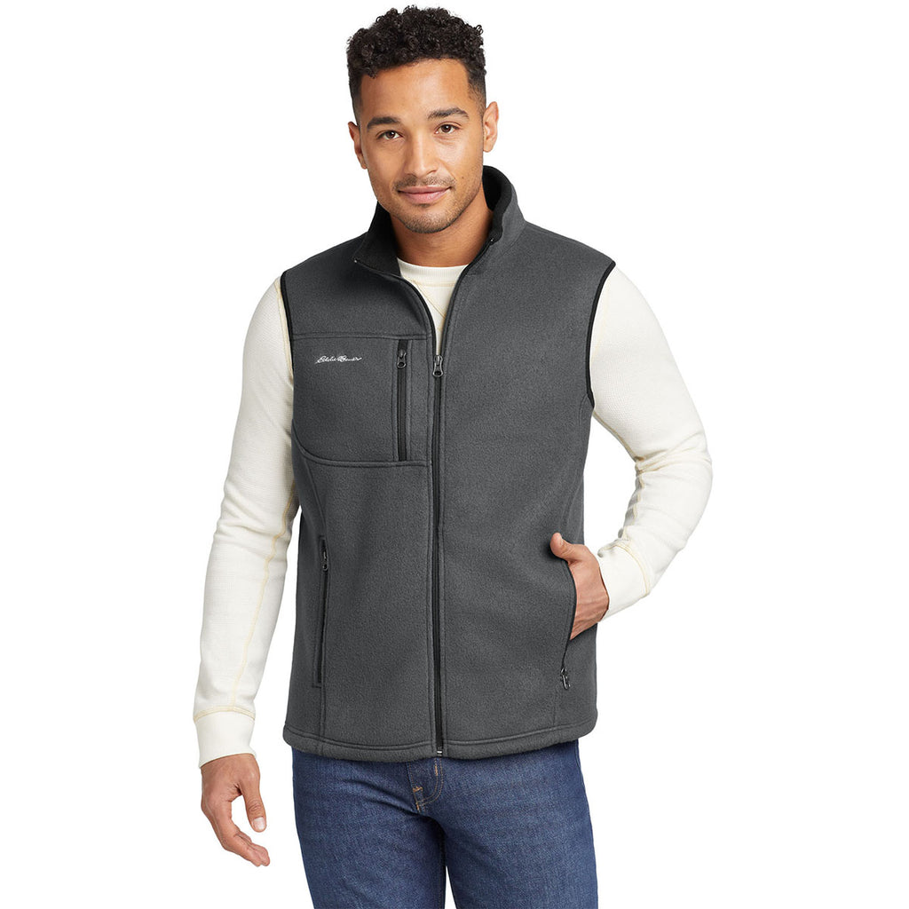 Eddie Bauer Men's Grey Steel Fleece Vest