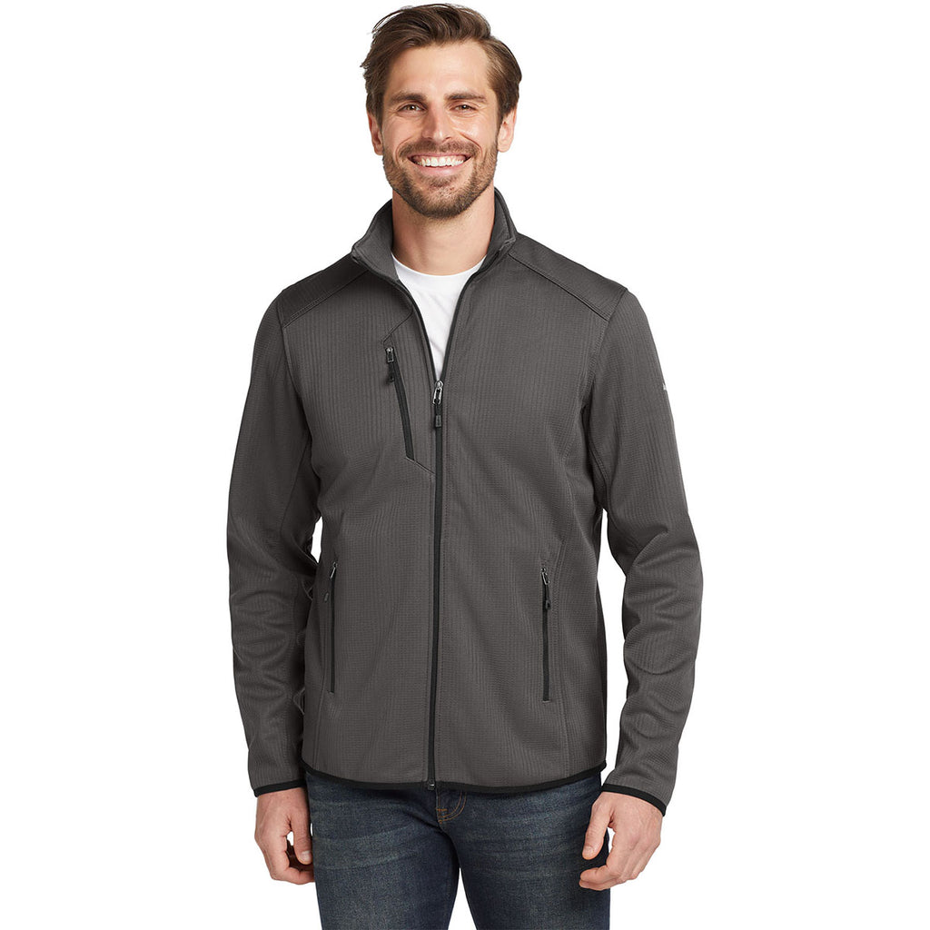 Eddie Bauer Men's Grey Steel Dash Full-Zip Fleece Jacket
