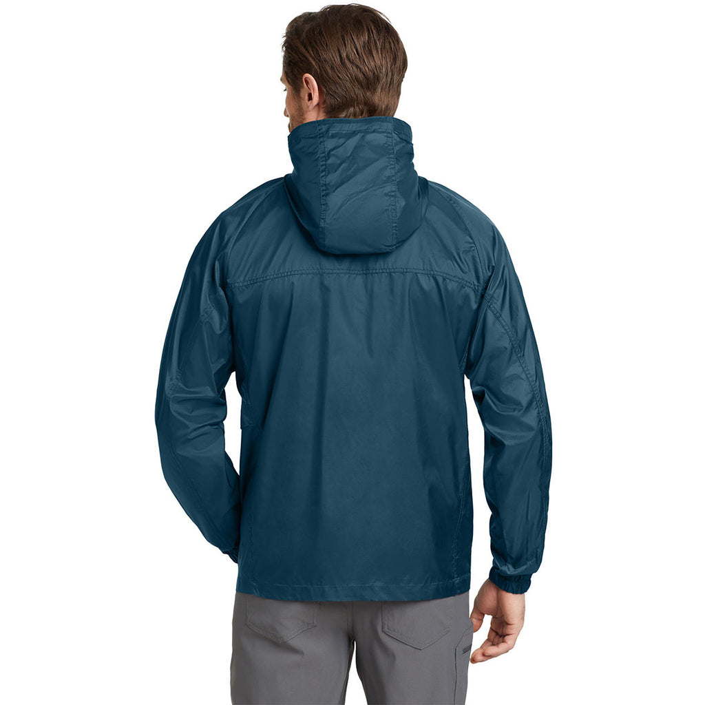 Eddie Bauer Men's Adriatic Blue Packable Wind Jacket