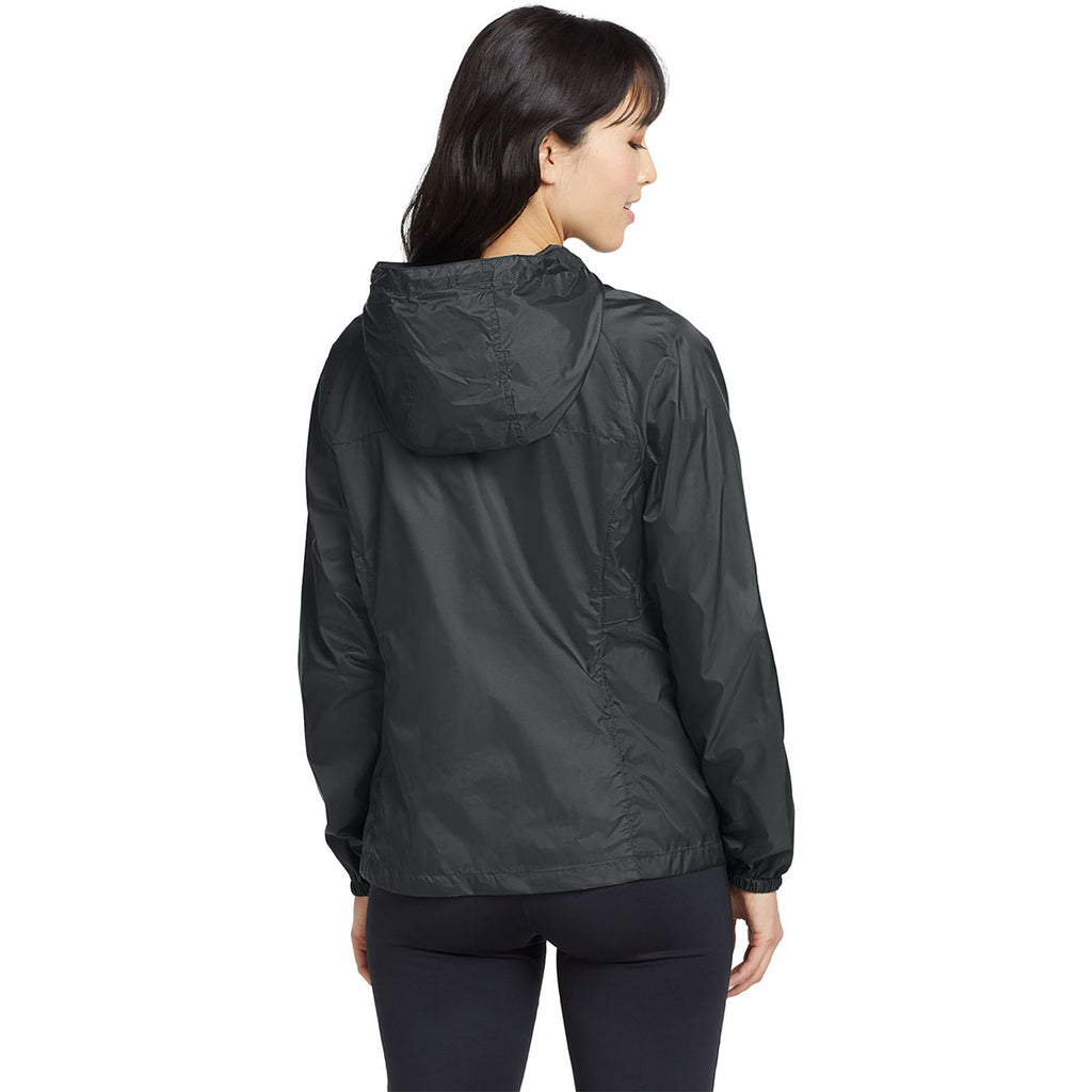 Eddie Bauer Women's Grey Steel Packable Wind Jacket