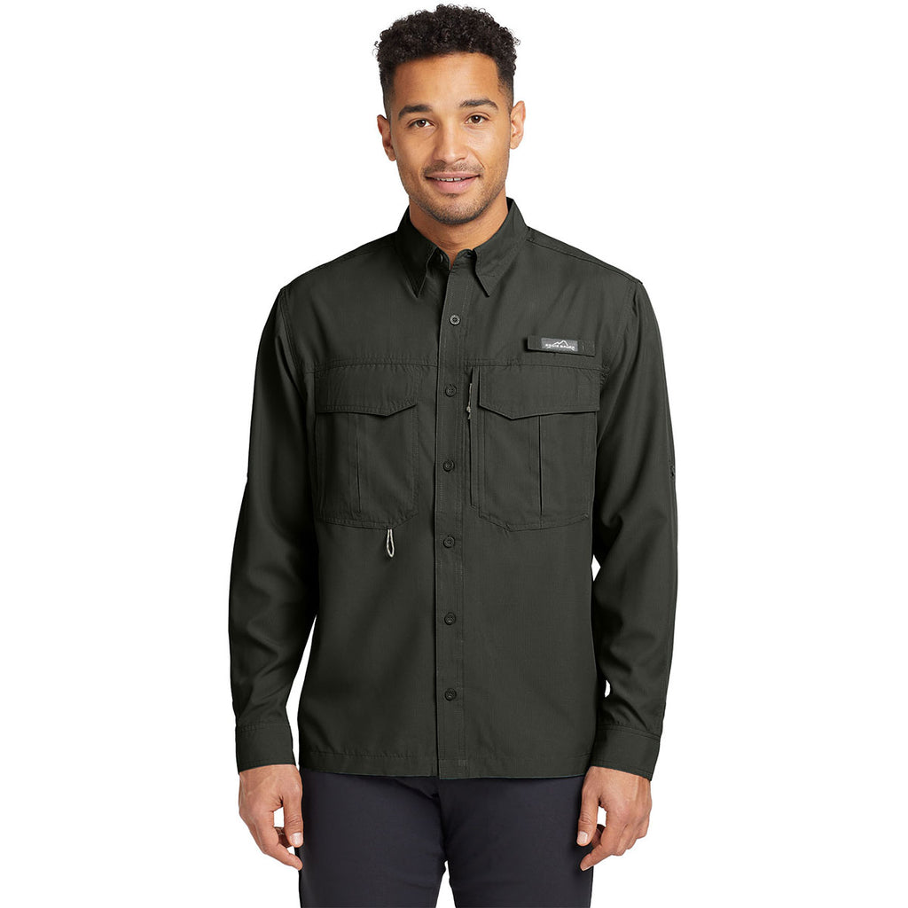 eddie bauer fishing pole Eddie Bauer EB600 Long Sleeve Performance Fishing Shirt 2XL Boulder