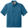 Eddie Bauer Men's Gulf Teal S/S Performance Fishing Shirt