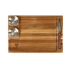 Logomark Natural Arthur 4-Piece Acacia Wood Steak Board