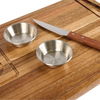 Logomark Natural Arthur 4-Piece Acacia Wood Steak Board