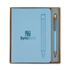Logomark Light Blue Manhattan II Gift Set w/Magnetic Journal & Recycled Pen