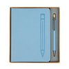 Logomark Light Blue Manhattan II Gift Set w/Magnetic Journal & Recycled Pen