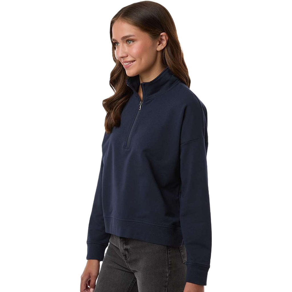 Independent Trading Co. Women's Classic Navy Perform Quarter-Zip Pullover