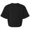 American Apparel Women's Black French Terry Mid-Length Boxy Top